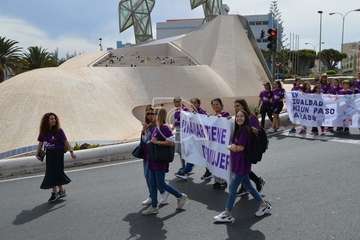 Marcha de escolares por la igualdad en Telde (Foto TA)